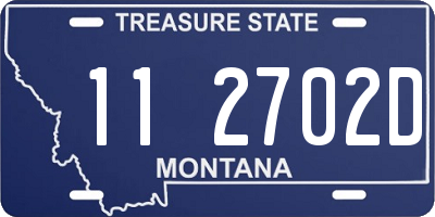 MT license plate 112702D
