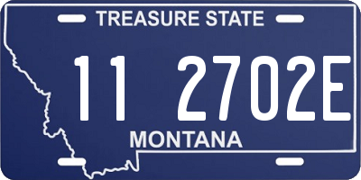 MT license plate 112702E