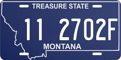 MT license plate 112702F
