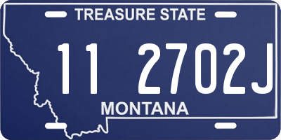 MT license plate 112702J