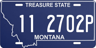 MT license plate 112702P