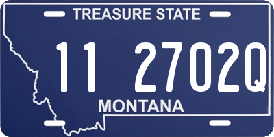 MT license plate 112702Q