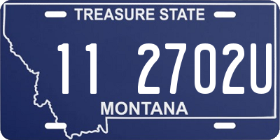 MT license plate 112702U