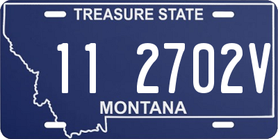 MT license plate 112702V