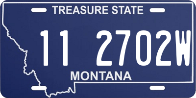 MT license plate 112702W