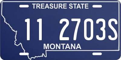 MT license plate 112703S