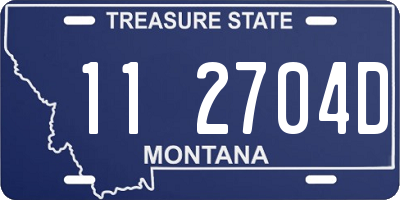 MT license plate 112704D