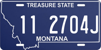 MT license plate 112704J