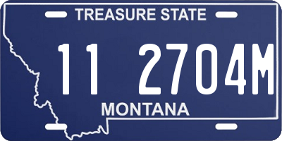 MT license plate 112704M