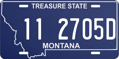 MT license plate 112705D