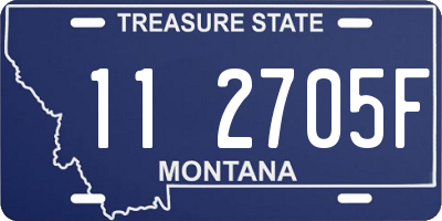 MT license plate 112705F