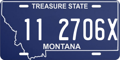 MT license plate 112706X