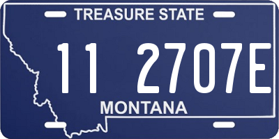 MT license plate 112707E