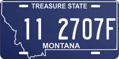 MT license plate 112707F