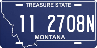 MT license plate 112708N