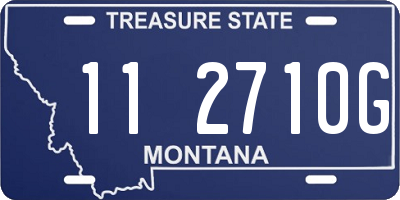 MT license plate 112710G