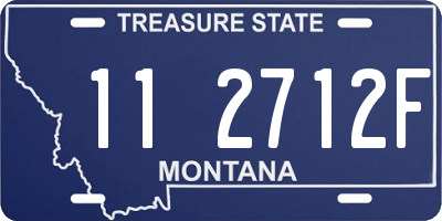 MT license plate 112712F
