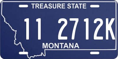 MT license plate 112712K