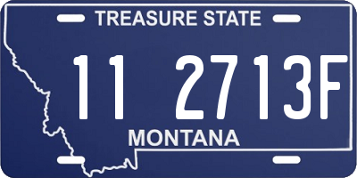 MT license plate 112713F