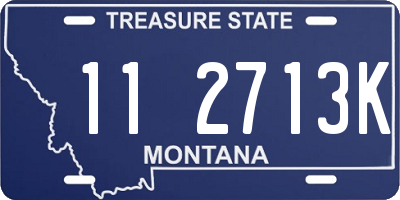 MT license plate 112713K