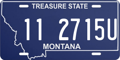 MT license plate 112715U