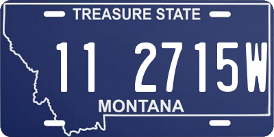 MT license plate 112715W