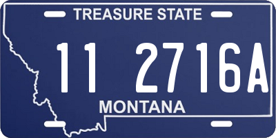 MT license plate 112716A