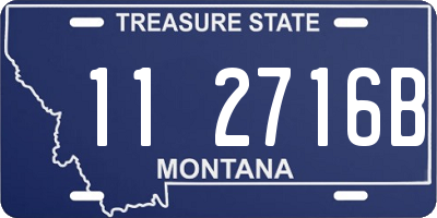 MT license plate 112716B