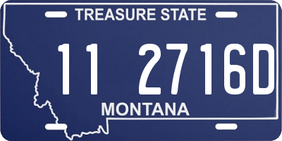 MT license plate 112716D