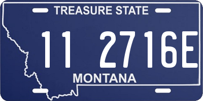MT license plate 112716E