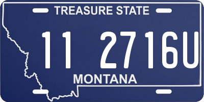 MT license plate 112716U