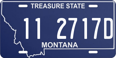MT license plate 112717D