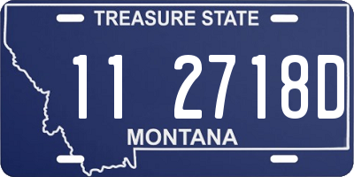 MT license plate 112718D