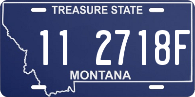MT license plate 112718F