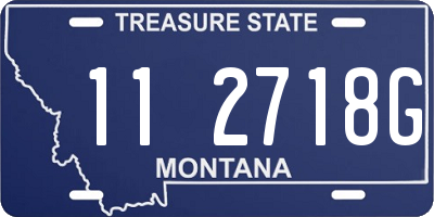 MT license plate 112718G