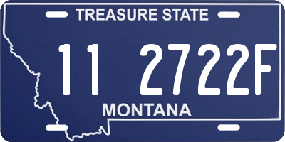 MT license plate 112722F