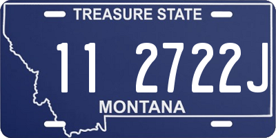 MT license plate 112722J