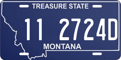 MT license plate 112724D