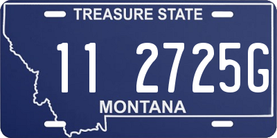 MT license plate 112725G