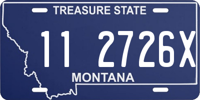 MT license plate 112726X