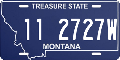 MT license plate 112727W