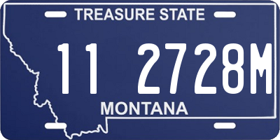 MT license plate 112728M