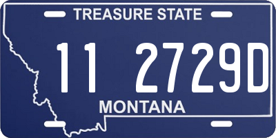 MT license plate 112729D