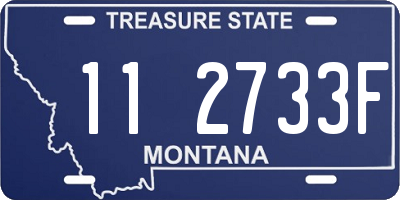 MT license plate 112733F