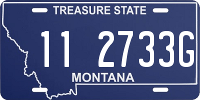 MT license plate 112733G