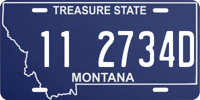 MT license plate 112734D