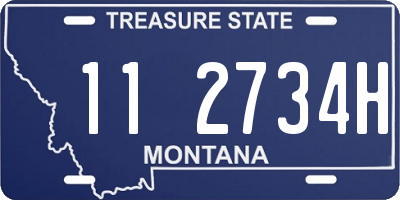 MT license plate 112734H