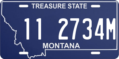 MT license plate 112734M