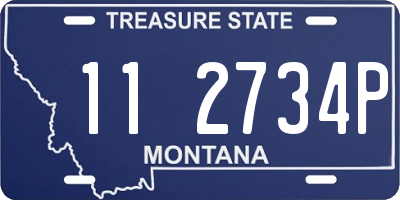 MT license plate 112734P
