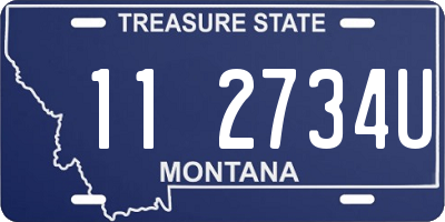 MT license plate 112734U